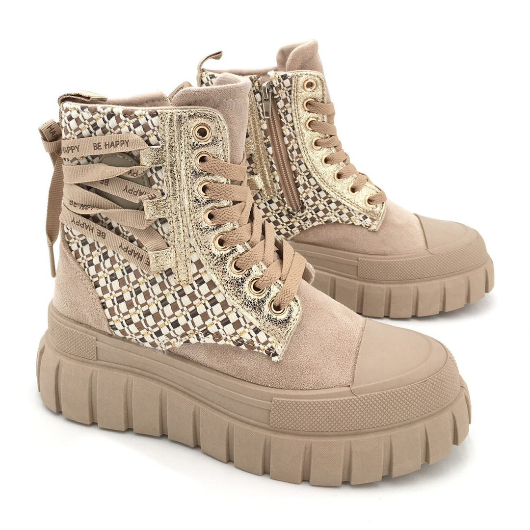 Smile Favorites Veteranenstiefel Khaki Suedine Be Happy