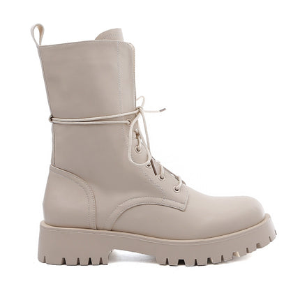 Smile Favorites Veteranenstiefel Lederlook Beige