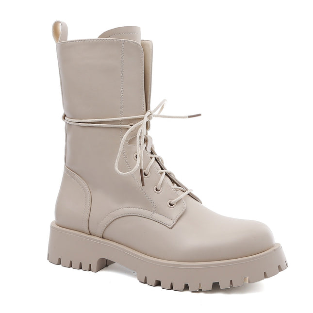 Smile Favorites Veteranenstiefel Lederlook Beige