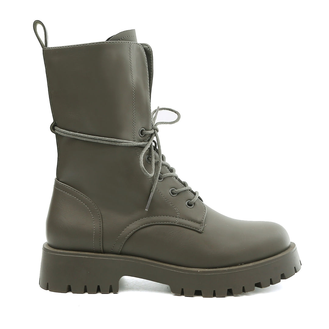 Smile Favorites Veteranenstiefel Lederlook Grün