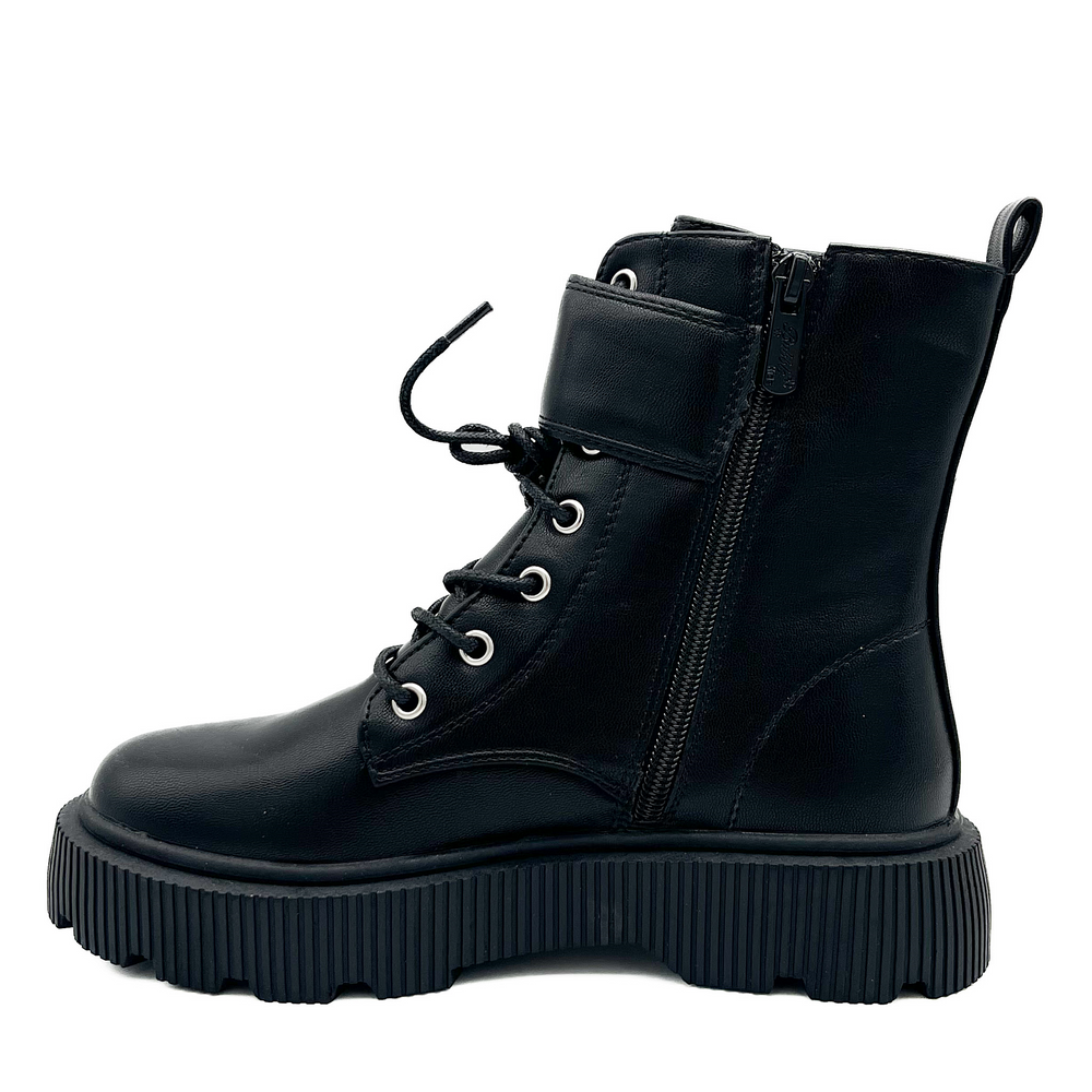 Smile Favorites Schnürstiefel Girls Schwarz Schnallen