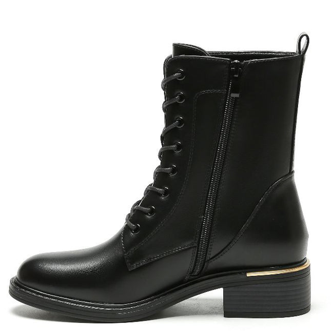 Smile Favorites Schnürschuh Schwarz Basic Gold Heel