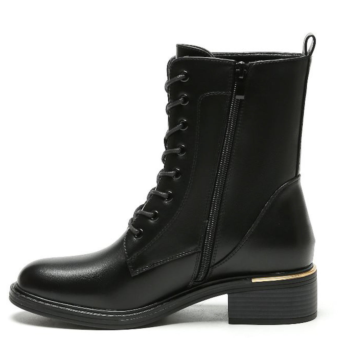 Smile Favorites Schnürschuh Schwarz Basic Gold Heel