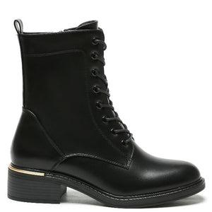 Smile Favorites Schnürschuh Schwarz Basic Gold Heel