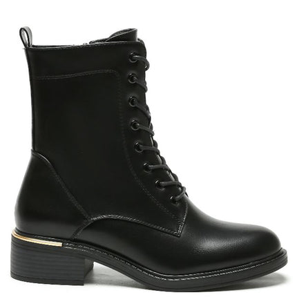 Smile Favorites Schnürschuh Schwarz Basic Gold Heel