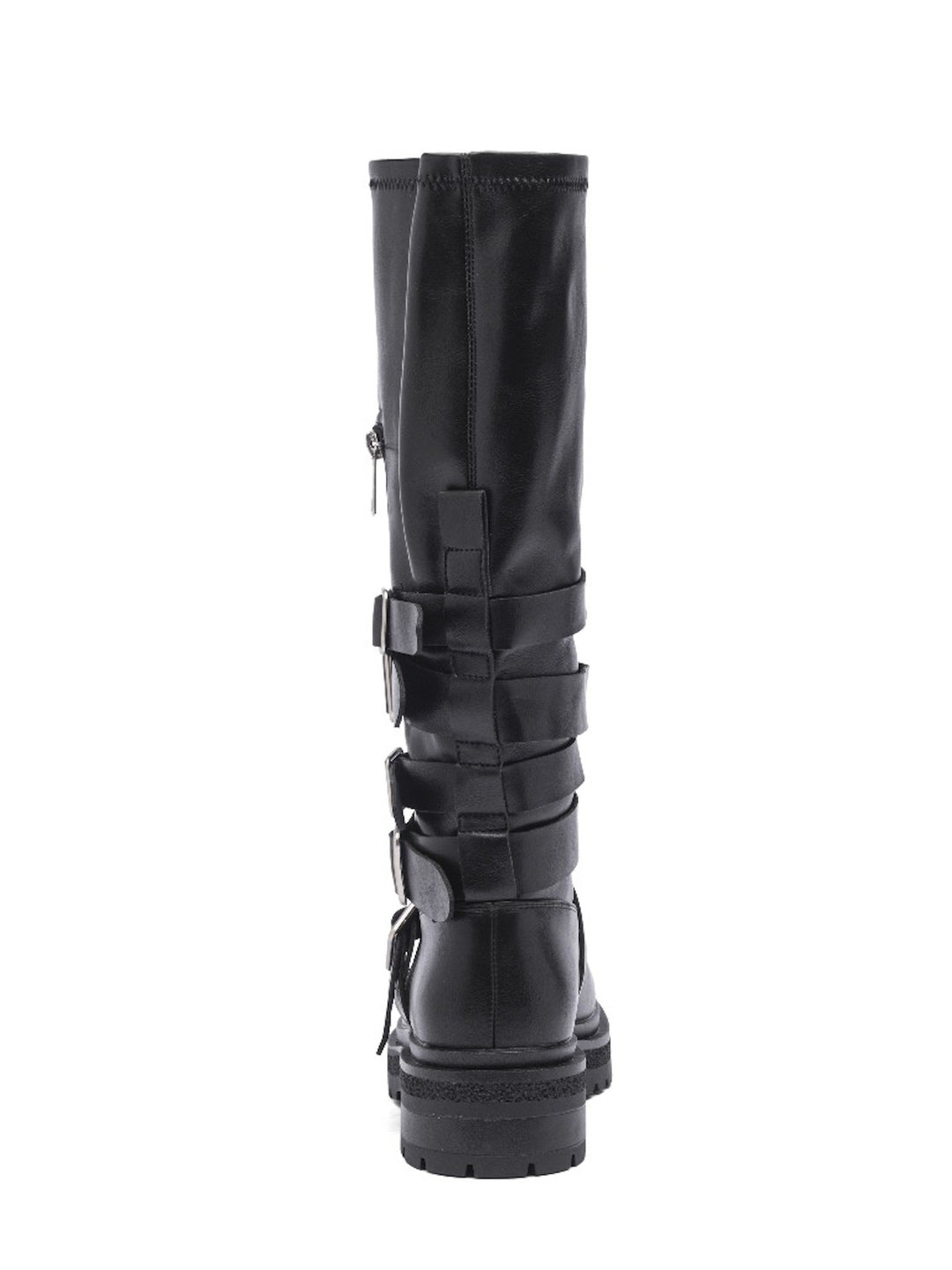 Smile Favorites Schwarze Biker-Stiefel mit Gepsen und Reißverschluß