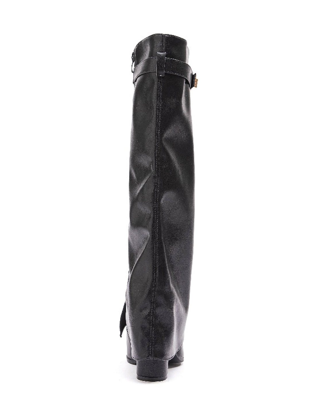 Smile Favorites Schwarz Hohe Stiefel Klappe Goldschnalle
