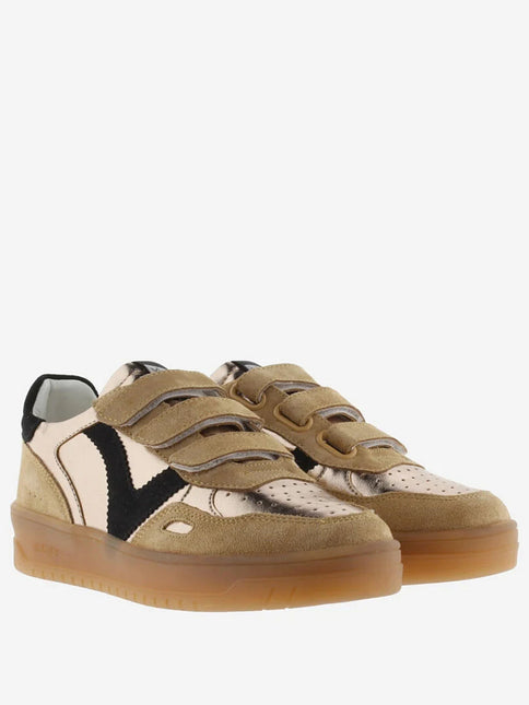 VICTORIA Sneakers Bronze Metallic Spaltleder