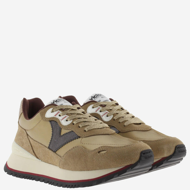 VICTORIA Sneakers Braun Viento Spaltleder
