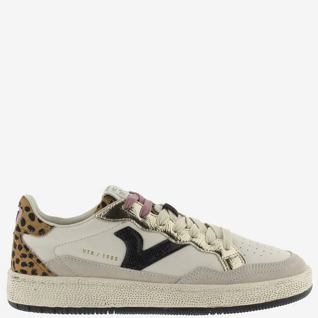 VICTORIA Sneakers Creme Smash Animal Print