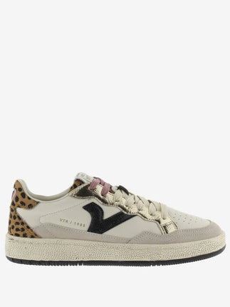 VICTORIA Sneakers Creme Smash Animal Print