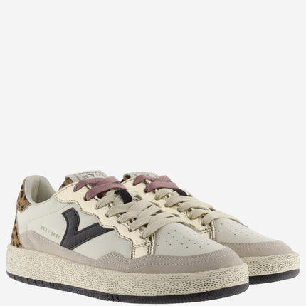 VICTORIA Sneakers Creme Smash Animal Print