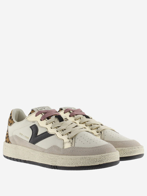 VICTORIA Sneakers Creme Smash Animal Print