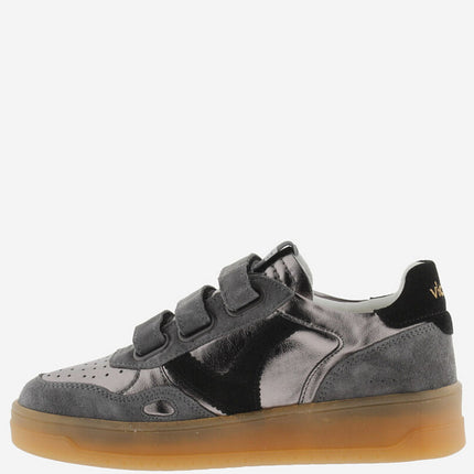 VICTORIA Sneakers Grau Metallic Spaltleder