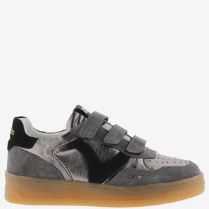 VICTORIA Sneakers Grau Metallic Spaltleder