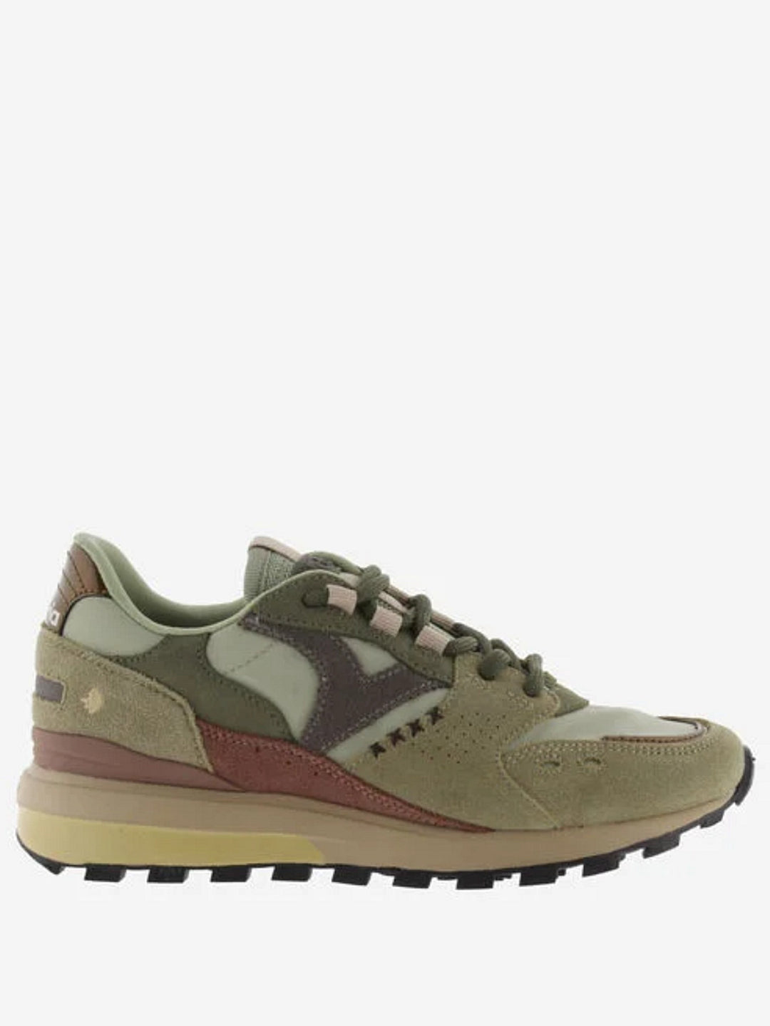 VICTORIA Sneakers Grün Luna Nylon Spaltleder