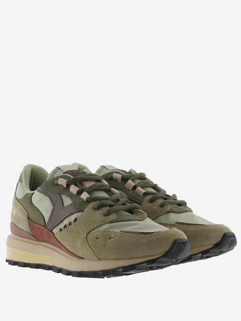 VICTORIA Sneakers Grün Luna Nylon Spaltleder