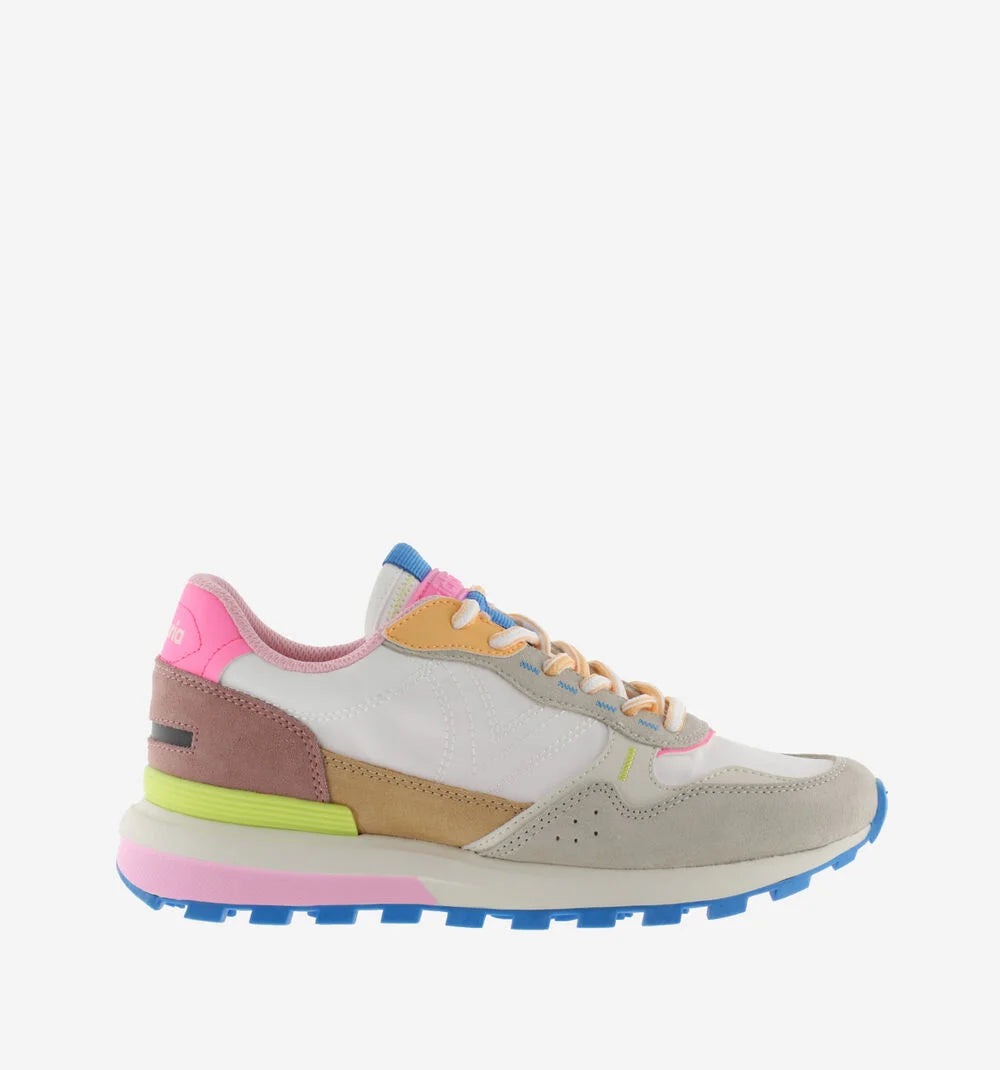 VICTORIA Turnschuhe Luna Nylon Weiß Spaltleder