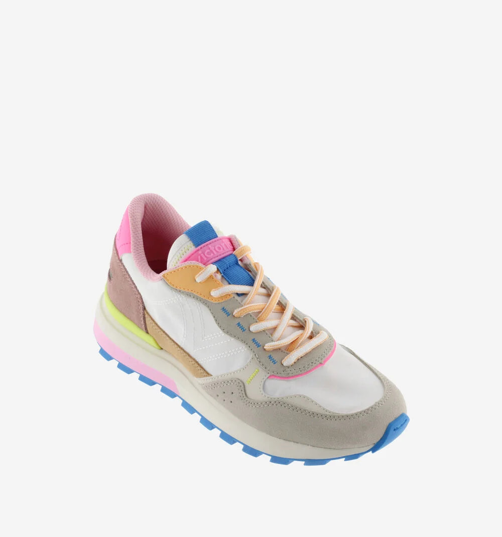 VICTORIA Turnschuhe Luna Nylon Weiß Spaltleder