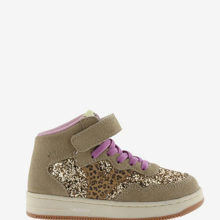 VICTORIA Sneakers Mädchen Beige Strap Leopard Glitter