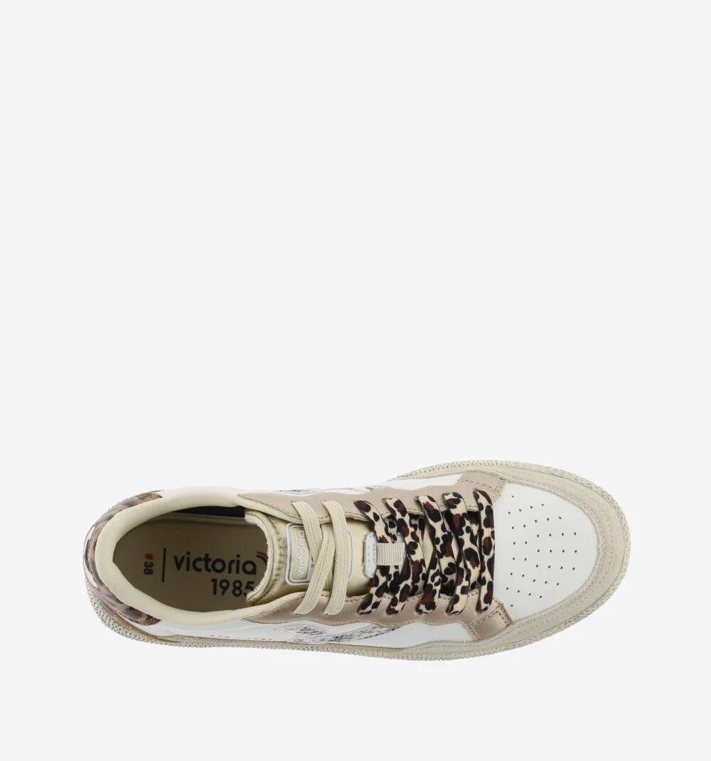 VICTORIA Sneakers Weiß Smash Leopard mix