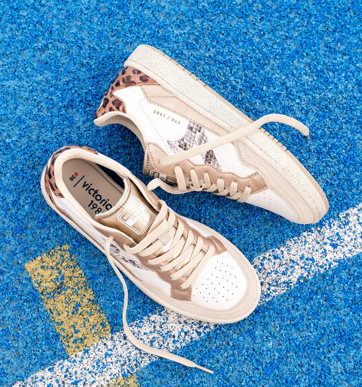 VICTORIA Sneakers Weiß Smash Leopard mix